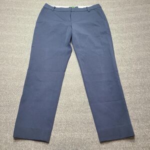 C Wonder Pants Womens 6 Navy Blue Signature Crop Trousers Stretch Office Casual